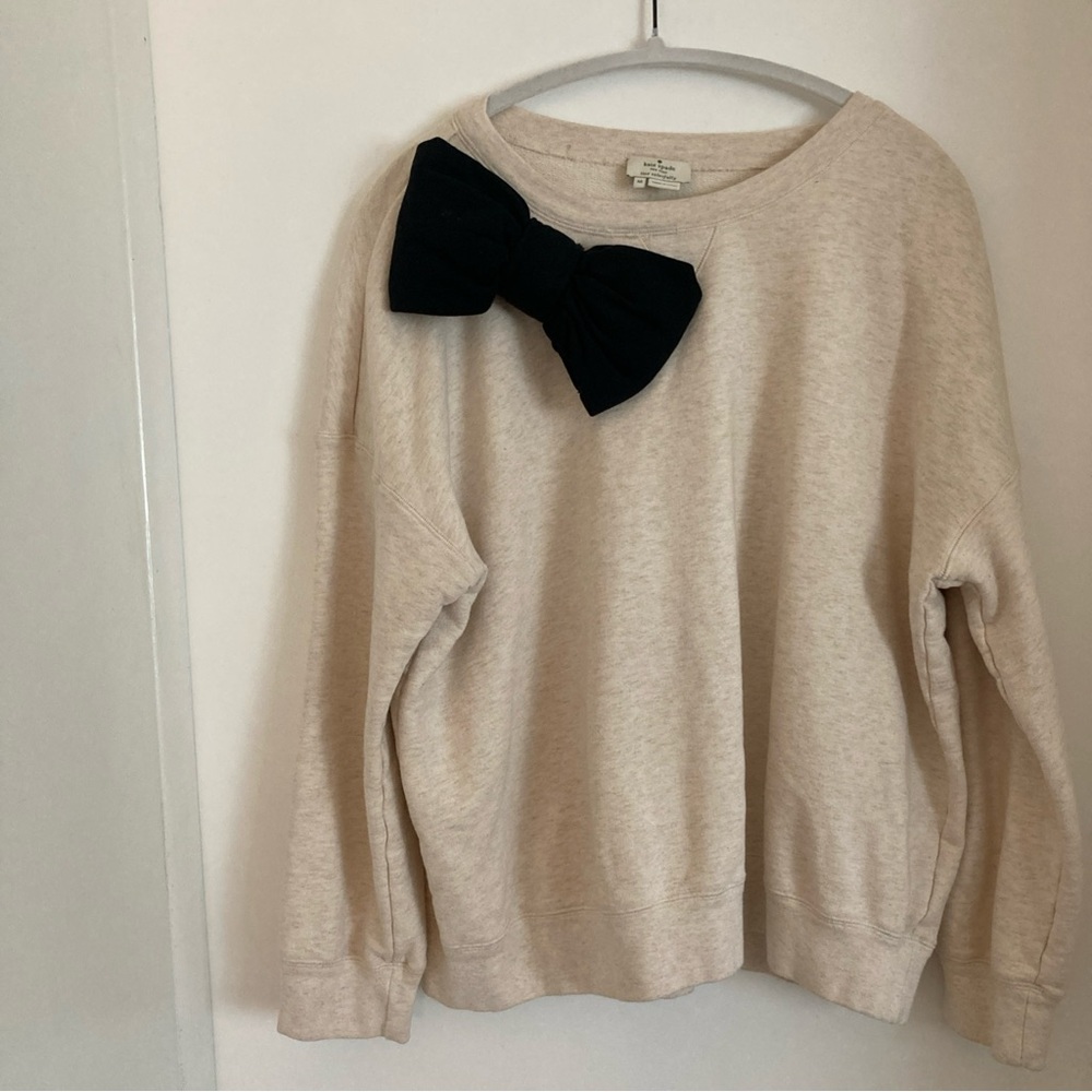 Kate Spade Cream Sweater with Black Bow - Picture 2 of 5